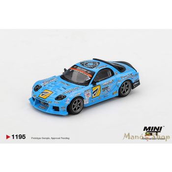   MINI GT: 1/64 RE Amemiya RX-7 (FD3S) D1GP 2024 világoskék (Shibatire / Matsukiyo #7): Bliszteres kiadás