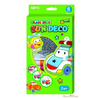 AMOS - Glass Deco Járművek üvegfestő szett